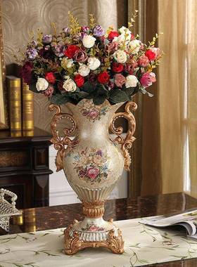 欧式树脂瓶水烟灰缸纸巾果盒套ITI花装盘创意家居装饰工艺品摆件