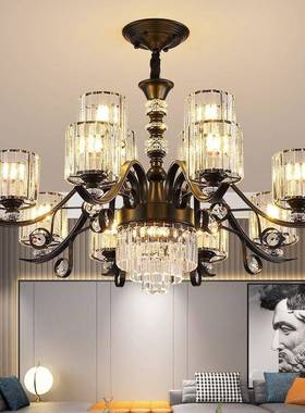 灯客吊灯现代简约2025年新款厅53689轻奢水晶大气厅灯大具卧室餐