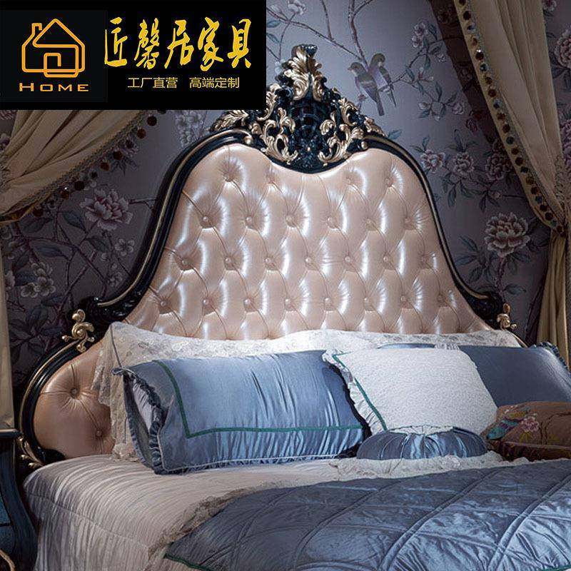 欧式宫廷1.SFK-87568米人床奢双华法实木床1.式5米别床墅卧室婚家