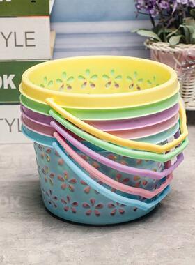 手圆提水果篮梅篮杨iES8XeBB莓樱桃篮蓝莓桑葚篮形镂空料小塑篮子