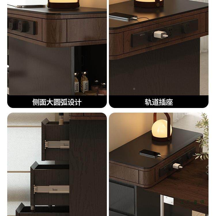 颂中古岛台单柜家用多功能吧岩板窄柜岛台餐桌一体扬靠墙台DCW柜