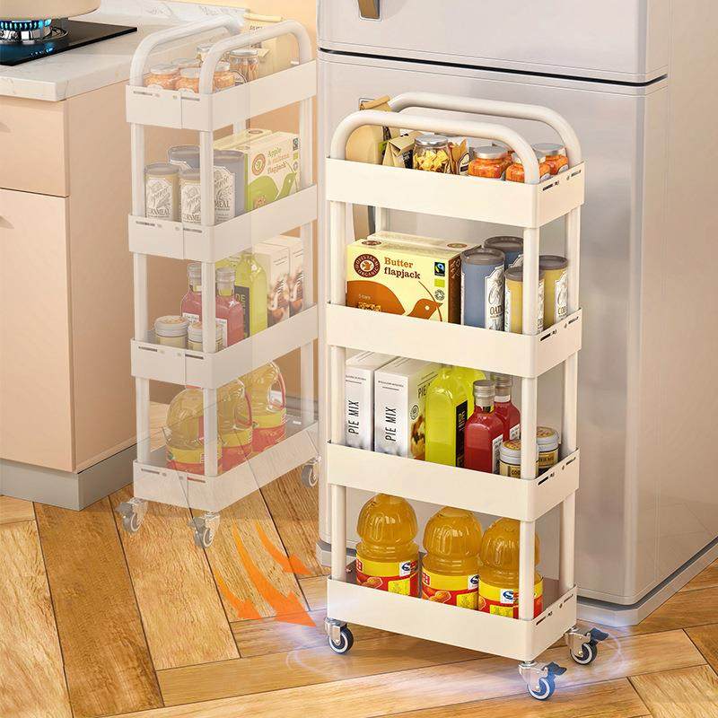厨房伸可缩夹缝小推车落地多层冰箱侧移动夹缝收纳隙超置物架窄缝