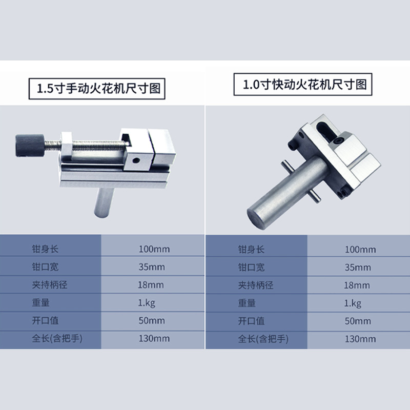 磨床火花机平口钳精密批士 电极万力快动1寸 手动1.5寸夹具配件