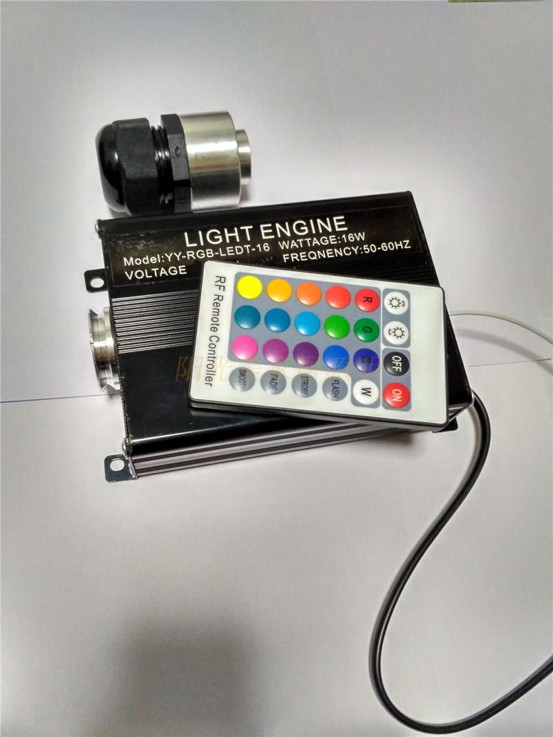 星空顶光纤机 LED汽车顶棚改装满天星七彩白光v导光光纤器