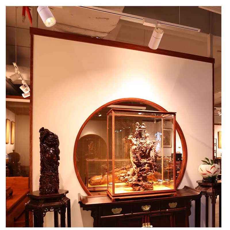 led射灯淡蓝光软床专用灯展厅珠宝银饰鱼缸射灯30W红木家具轨道灯