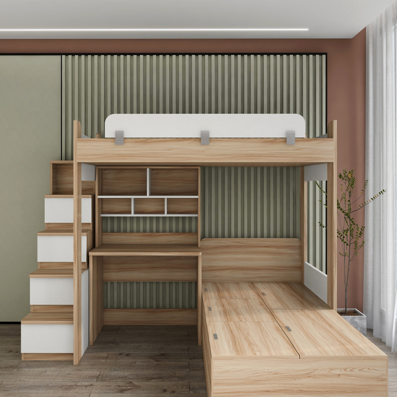 【可发香港】上床下桌一体碌架床子母高架床下空多功能上下床組合