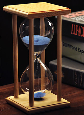 创意时间沙漏计时器15/30/45/60分钟儿童防摔创意计时沙漏摆件