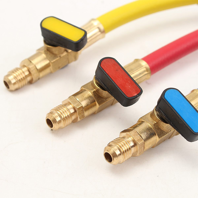 汽车加氟球短管 高压胶管接头 空调加氟管 R22/R加液冷媒管