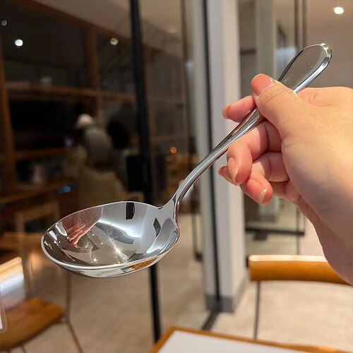 质量超好干饭勺大号喝汤勺304不锈钢调羹加深加厚勺子家用大汤勺