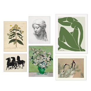 裱不要带外框马蒂斯绿色 中古风组合挂画内芯未装 单独装 饰画芯法式