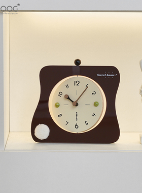 EMITDOOG新款书房卧室桌面座钟摆件客厅电视柜酒柜创意时钟装饰品