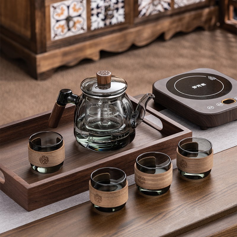 兴梵高硼硅玻璃202新款煮茶器茶具煮茶壶小型电陶炉煮茶炉养生壶