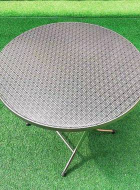 304加厚不折锈钢叠圆桌小方桌家用外阳台户野73621餐饭馆士多夜智高圆