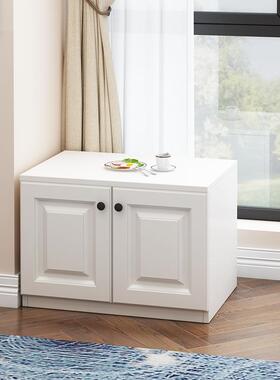 镜家飘窗15879柜实木储物柜自由组合收柜子定阳台地柜可坐制矮柜落纳