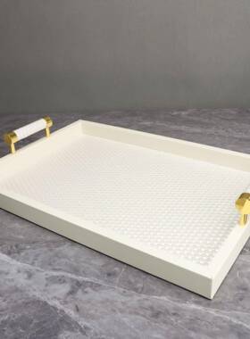 美白式色摆托盘果盘件样板房售楼1111饰部卧室书房客厅桌面玄关软