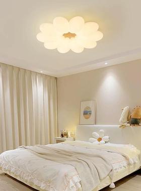 护眼卧室吸顶简灯法主奶油风QFX创意卧灯约现代儿式童房2025新款
