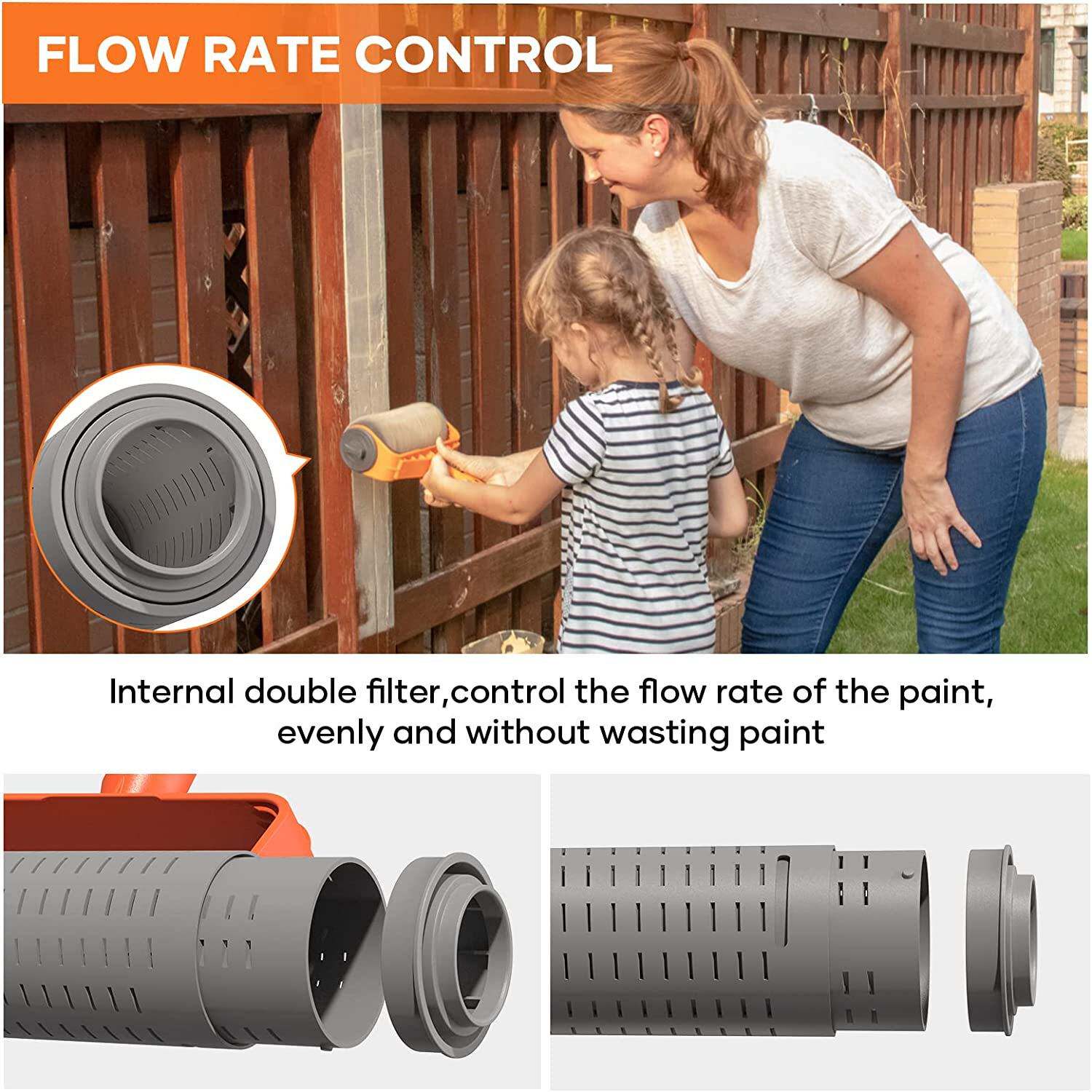 油漆滚筒刷乳胶漆地坪漆专用刷工具涂料刷小滚筒刷子