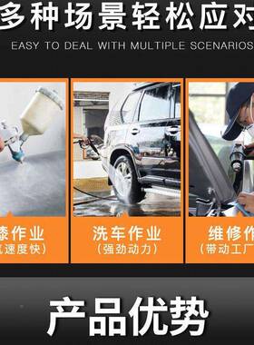 打气泵压机小型空气空机充气无油静音220VFHB木工喷压漆冲缩气泵