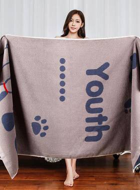 浴巾家用全棉纯棉水速干不易掉毛HCV巾男女冬裹情侣款可穿衣式吸