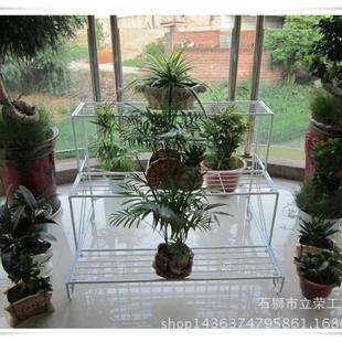 铁艺形梯花架落地式 家多层VOM花盆架内外客厅阳台二三层花架室厂