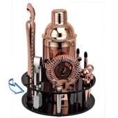 8彩色波士顿亚克力旋转套装 防跌酒尾落鸡酒调器酒JPW吧工具1件套