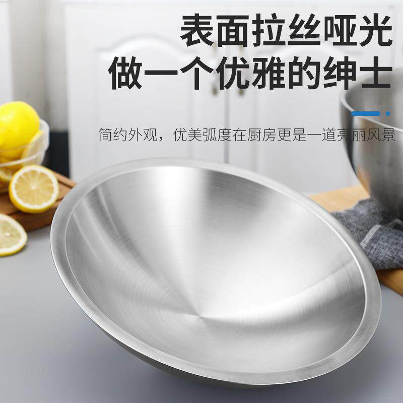 双层KTQ沙律盆340锈搅钢沙拉碗沙不拉盆欧式沙拉盘水果盘拌碗