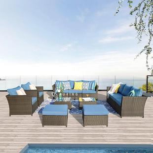 户沙发室庭院露台园休闲KHO桌子椅子组合别墅院花子外外藤椅防水