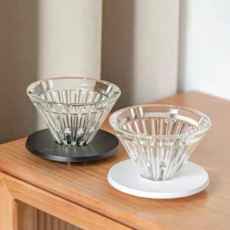 泰摩 玻璃冰瞳 手冲咖啡v60滤杯 家用咖啡壶 咖啡器具套装 送滤纸