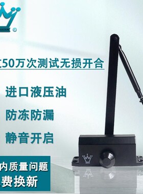 黑色液压缓冲自动闭门器家用静音关门神器室外铁门消防火门商用