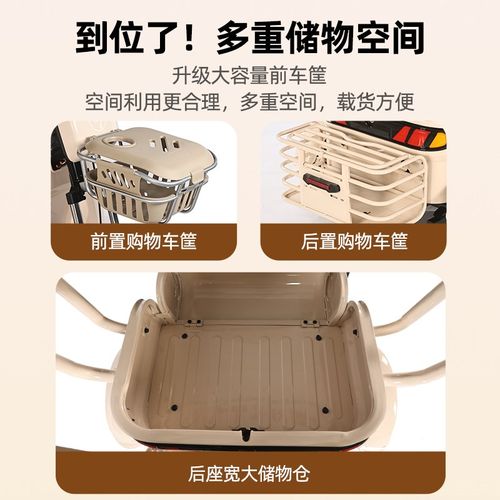 电动三轮车客货两用女士家用小型接送孩子老年人代步车拉货电瓶