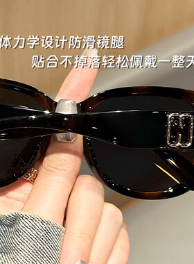 2025新款复古玳瑁色猫眼偏光墨镜女级感近视防紫外线太阳镜2711