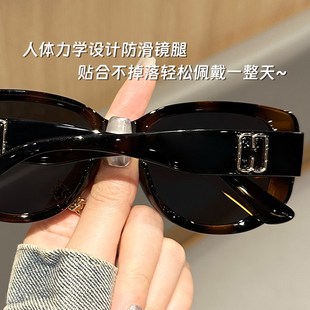 2025新款 复古玳瑁色猫眼偏光墨镜女级感近视防紫外线太阳镜2711