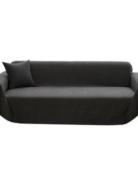 沙发盖布巾四季通用棉麻雪尼尔防猫爪灰色防尘全盖沙发套罩布坐垫