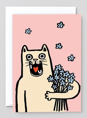 Wrap 英国品牌生日贺卡 祝福情侣呆萌趣味进口卡片 Alice Bowsher