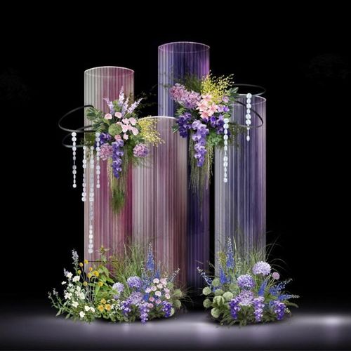 新款婚庆道具线帘圆环吊环架子圆形铁艺花环路引舞台装饰立杆伸缩