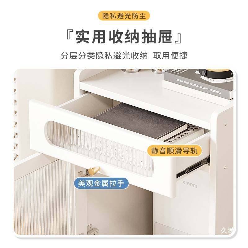 扫地机器人置物架家用客厅收纳柜2025新款简易基站柜可移动柜子