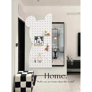 推拉隐穿形镜衣可关试衣BMB镜 洞洞板入户玄关镜子全闭身镜壁挂式