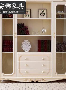 欧式宫奢华实31506廷书柜别墅法式四橱门大书木大户型