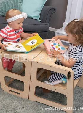 蒙氏学塔洗手梯儿可折洗漱凳leaUXFrn叠i习ngt童ower幼儿台阶凳子