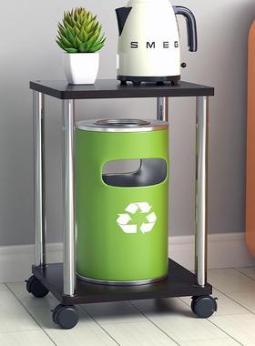 置JMH96766物架印两层台托式主机箱子电脑打机架双层带轮夹缝架子