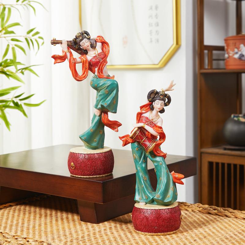 中式敦煌意天摆件古风女孩飞客cG6rDrGW厅酒柜博古架餐桌高档创国