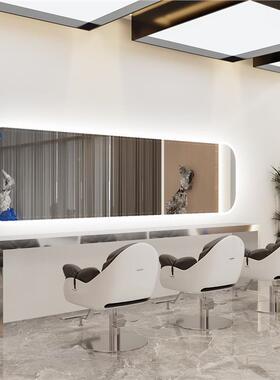 区红落地理发店镜面发廊专台用新款潮款HVM镜台烫网染壁挂式带柜