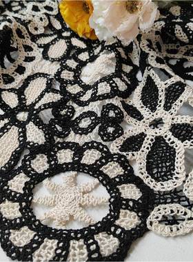 5E-190106针织蕾无品牌/丝G盘绳花蕾丝刺绣绣