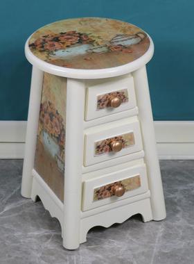 9C简约现代室梳F75TSMS9凳妆凳子时尚创卧意实木圆成小人家用储物