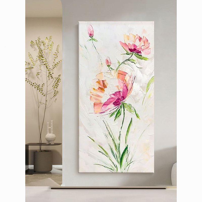 顺丰抽象立体牡丹花玄关挂画纯手卉绘油画JXI现代肌理花芬村大厅