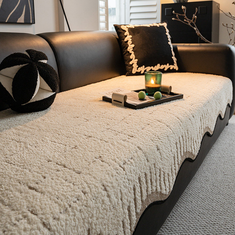 秋冬季一片式沙发垫冬天2024新款沙发垫布直排皮沙发盖布四季通用