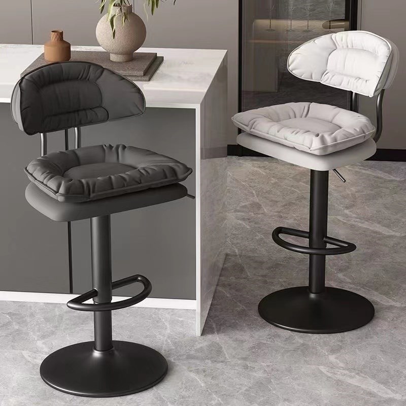 前台收银高脚凳升降家用靠背椅现代简约学习椅旋转酒吧凳现代简约