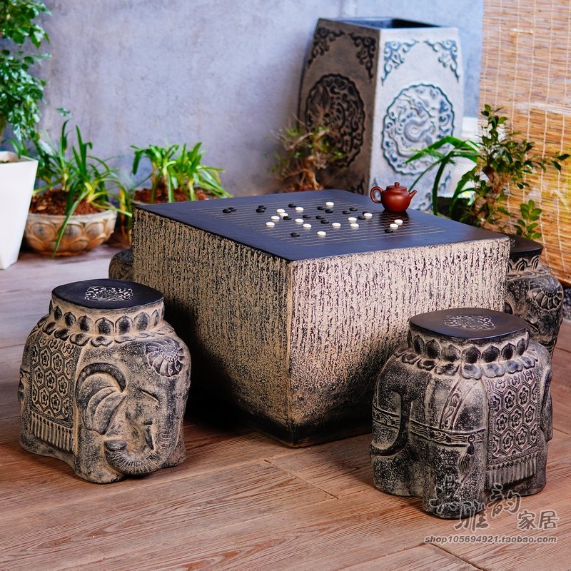 现代中式仿古客厅家居饰品树脂工艺摆件茶桌大陋室铭茶几茶桌茶台