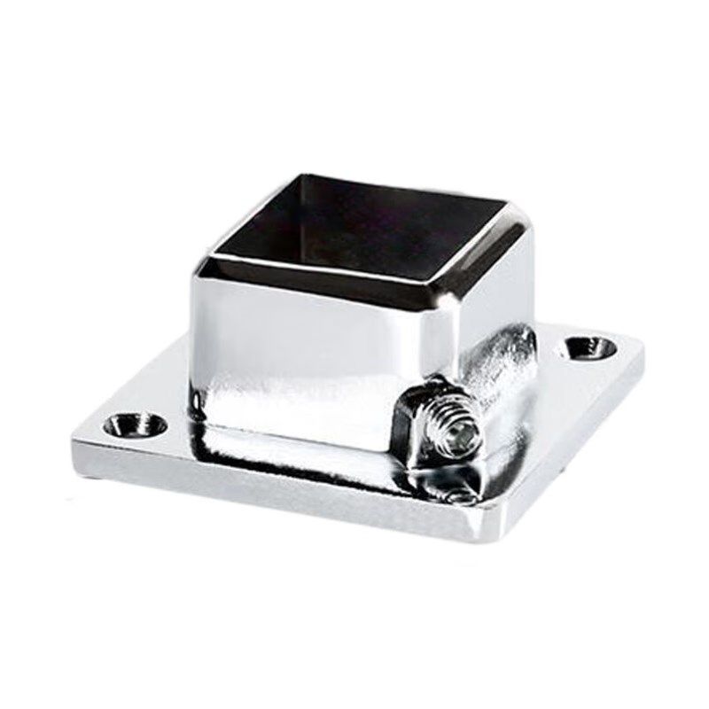 纳仕德JG700锌合金方管连接件方管卡扣底座加厚组装件法兰座【4个