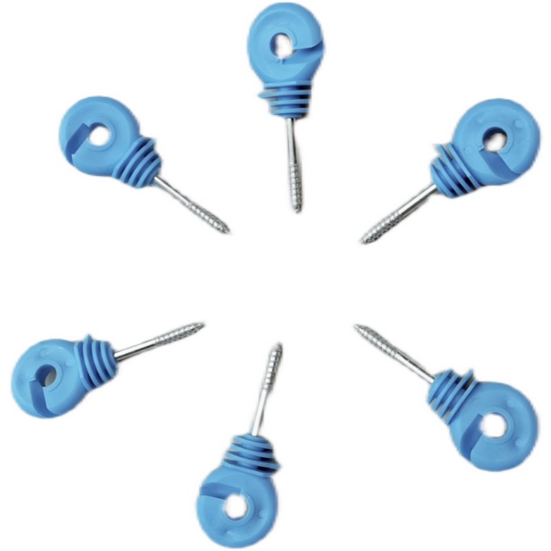 绝缘子电子围栏系统专用耐用防老化自攻型手拧红色绝缘扣养殖牧场